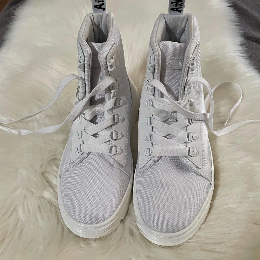 Dr. Martens Women's White Combat Boots - Picture 2 of 10